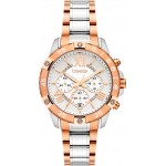 BREEZE Spectacolo Crystals Two Tone Stainless Steel Bracelet Chronograph 712441.1